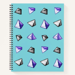 Geometrische geek Wiskunde van piramide Patroon Notitieboek