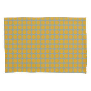 Geometrische gele pokadots op elke kleur kussensloop