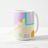 Geometrische gele print mok (Voorkant rechts)