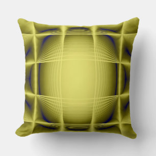 Geometrische gele structuur kussen