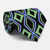 Geometrische Gem Retro Patroon Stropdas (Opgerold)