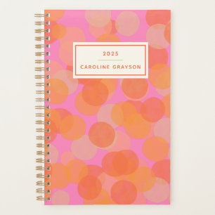 Geometrische geometrische gepersonaliseerde Oranje Planner