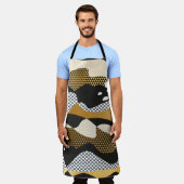 Geometrische getextureerde abstracte golven in met schort (Gedragen)