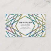 Geometrische Glam Kleuren & Goud Custom Chic Moder Visitekaartje (Achterkant)