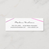 Geometrische Glamour Lux Mini Visitekaartje (Achterkant)