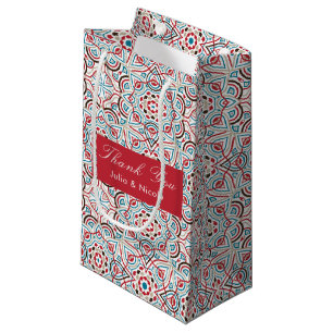 Geometrische Glitterende Metallic Luxe Trouw Klein Cadeauzakje