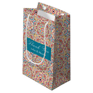 Geometrische Glitterende Metallic Luxe Trouwdag Klein Cadeauzakje