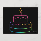 Geometrische gloed briefkaart (Achterkant)