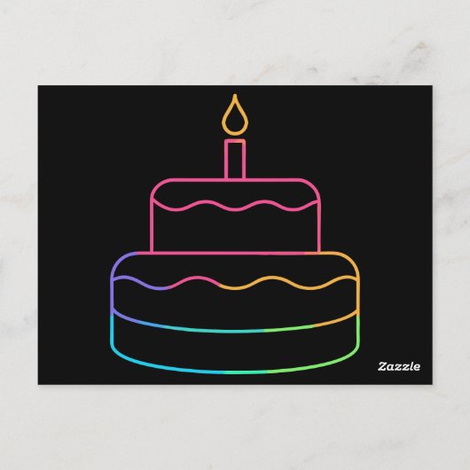 Geometrische gloed briefkaart (Achterkant)