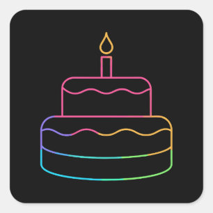 Geometrische gloed vierkante sticker