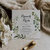 Geometrische Gold Brunch met bride Shower Kaart