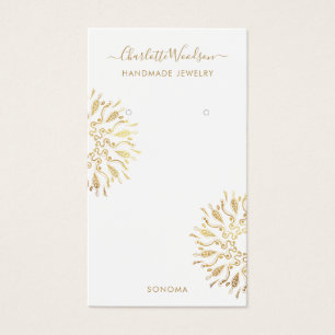 Geometrische Gold Foil Earling Display Card Visitekaartje