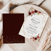 Geometrische Gold Glitter Spring Retirement Party Kaart