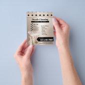 Geometrische Gold House Cleaning Service Housekeep Flyer (Hand)