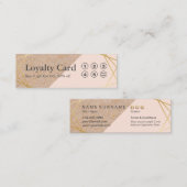 Geometrische Gold KraftPrinted Lt Pastel Roze Loya Mini Visitekaartje (Voorkant / Achterkant)