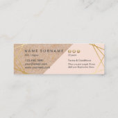 Geometrische Gold KraftPrinted Lt Pastel Roze Loya Mini Visitekaartje (Achterkant)