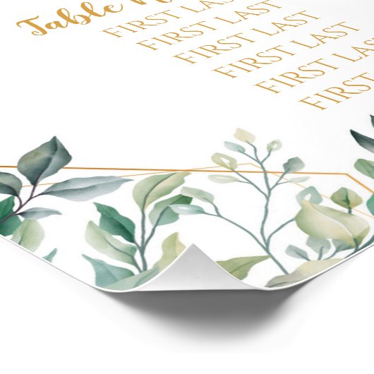 Geometrische Gold Leaf Wedding-zitgrafiek Perfect Poster (Hoek)