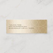 Geometrische Gold Monogram Professional Mini Visitekaartje (Achterkant)