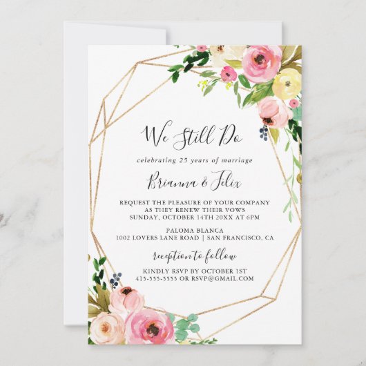 Geometrische Gold Tropical we doen nog steeds met Kaart (Voorkant)