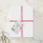 Geometrische Goud Bruin Groene bruiloft Dank u Cadeaulabel (Met Touw)