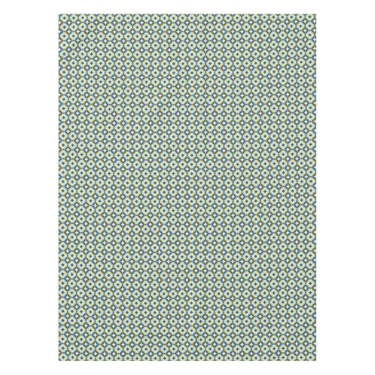 Geometrische goud- en blauwpatroon tafelkleed (Voorkant)