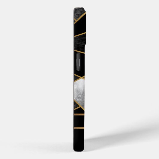 Geometrische goud en zwart Case-Mate iPhone case (Achterkant / Rechts)
