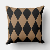 Geometrische goud en zwarte diamant Harlequin Mode Kussen (Achterkant)