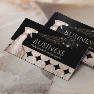 Geometrische goudcirkels voor het schoonmaken van  visitekaartje