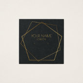 Geometrische gouden donkere luxe oorbel display ho vierkante visitekaartjes (Voorkant)