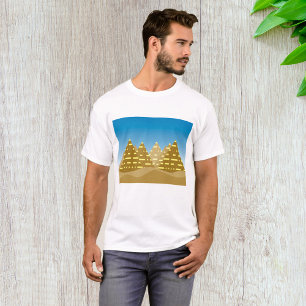 Geometrische Gouden Egyptische Piramides Woestijn  T-shirt