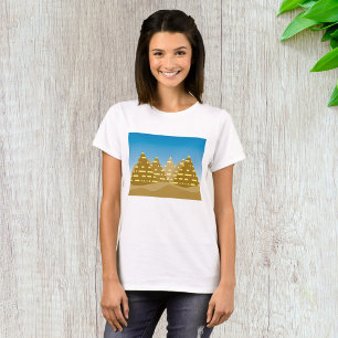Geometrische Gouden Egyptische Piramides Woestijn  T-shirt
