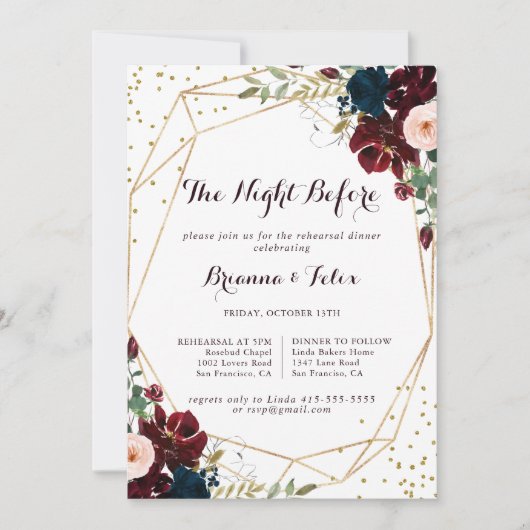 Geometrische gouden Herfst avond voor repetitie di Kaart (Voorkant)