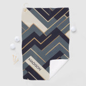 Geometrische gouden illustratie golfhanddoek (Insitu)