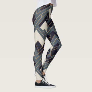 Geometrische gouden illustratie leggings