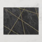 Geometrische gouden lijnen en marmeren receptie informatiekaartje (Achterkant)