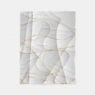 Geometrische gouden lijnen fleece deken