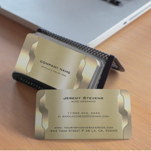 Geometrische gouden metallic textuur visitekaartje