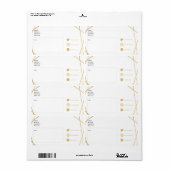 Geometrische gouden sociale ikoon Verzendlabel (Full Sheet)