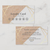 Geometrische goudkraft Gedrukte pasteelgrijze Loya Visitekaartje (Voorkant / Achterkant)