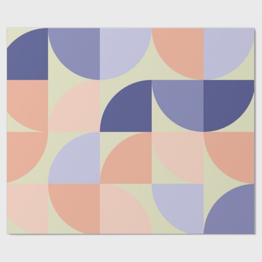 Geometrische grafische ontwerpvormen | Paars en ko Cadeaupapier (Vlak)