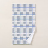 Geometrische grijs- en blauw-handdoekset bad handdoek (Handdoek)