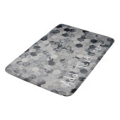 Geometrische grijs, wit en zwart hexagon patroon badmat (Gekanteld)