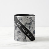 Geometrische grijs, wit en zwart hexagon patroon mok (Midden)