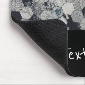 Geometrische grijs, wit en zwart hexagon patroon muismat (Hoek)