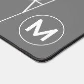 Geometrische grijze en witte driehoeken lijnen Mon Bureaumat (Hoek)