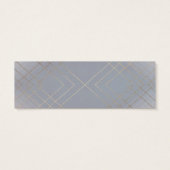 Geometrische grijze Gatsby-Huwelijkscadeaus Mini Visitekaartjes (Achterkant)