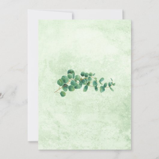 Geometrische groen Eucalyptusbladeren, gemaakt van Kaart (Achterkant)