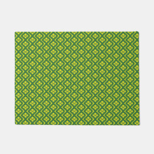 Geometrische groene Garland Squares vakantiepatroo Deurmat