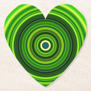Geometrische groene Mandala Design-64555 Kartonnen Onderzetters