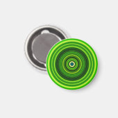 Geometrische groene Mandala Design-64555 Magneet (Voorkant / Achterkant)